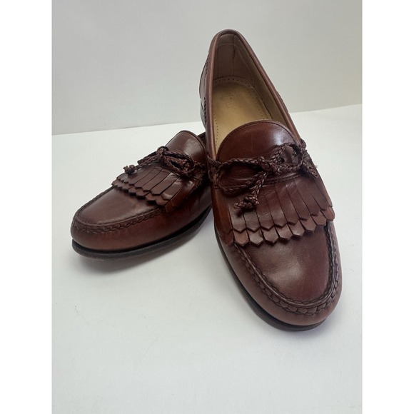 Allen Edmonds Woodstock Brown Kiltie Slip On Loafers Dress Casual Shoes 11.5 D main image 12